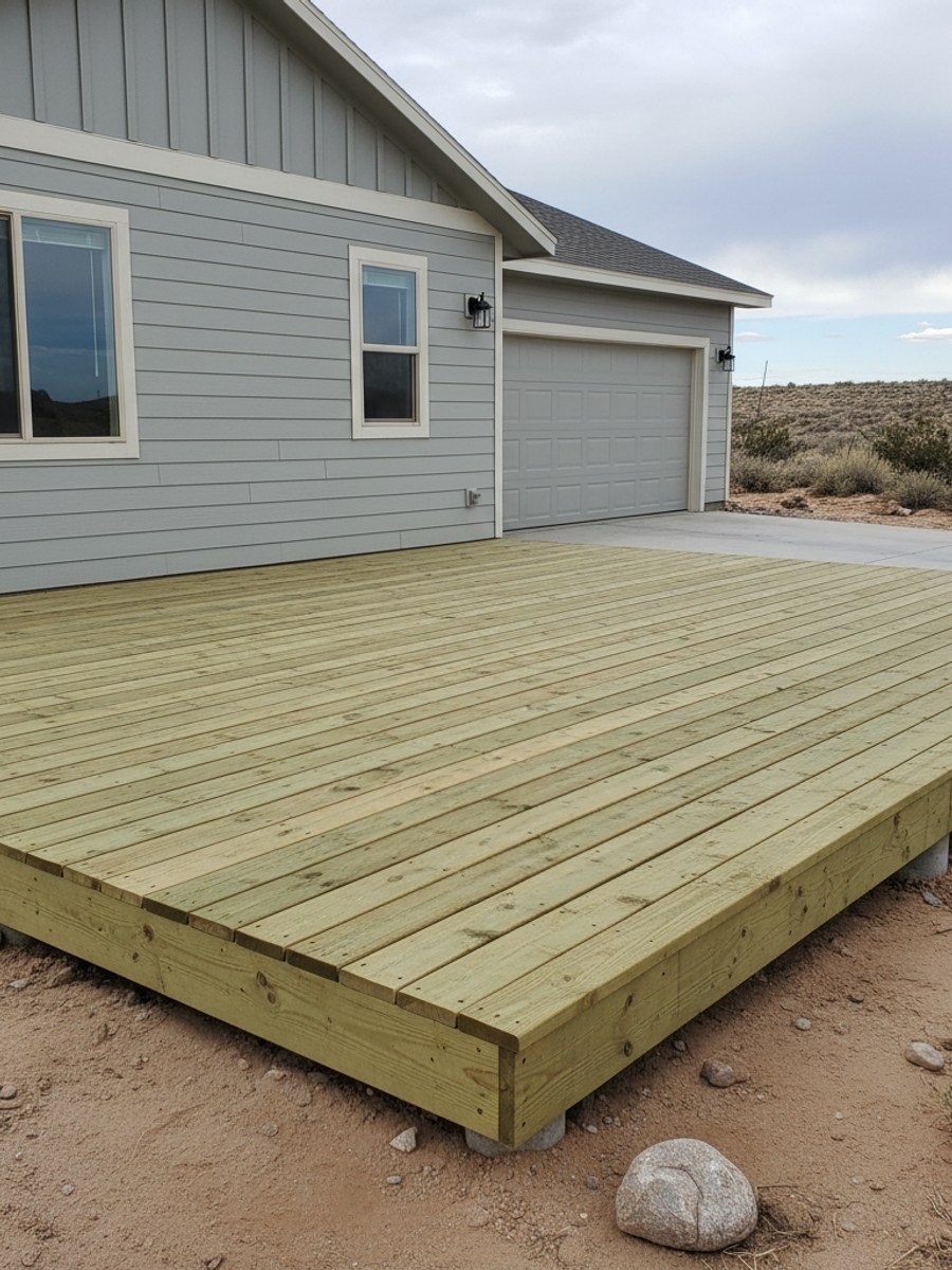 Premium Deck Solutions crew working on a home