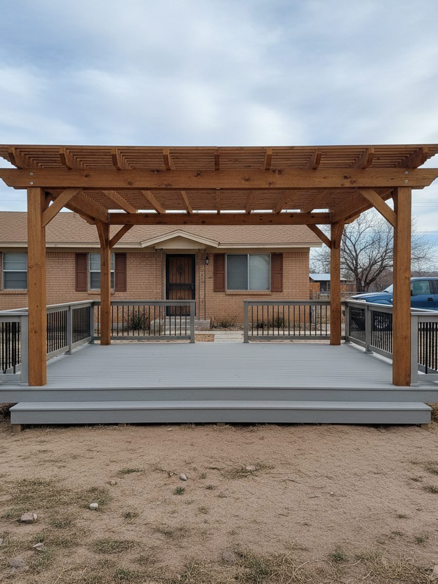 Custom Deck Design completed by Premium Deck Solutions in North Las Vegas, NV